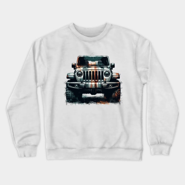 Jeep Wrangler Crewneck Sweatshirt by Vehicles-Art